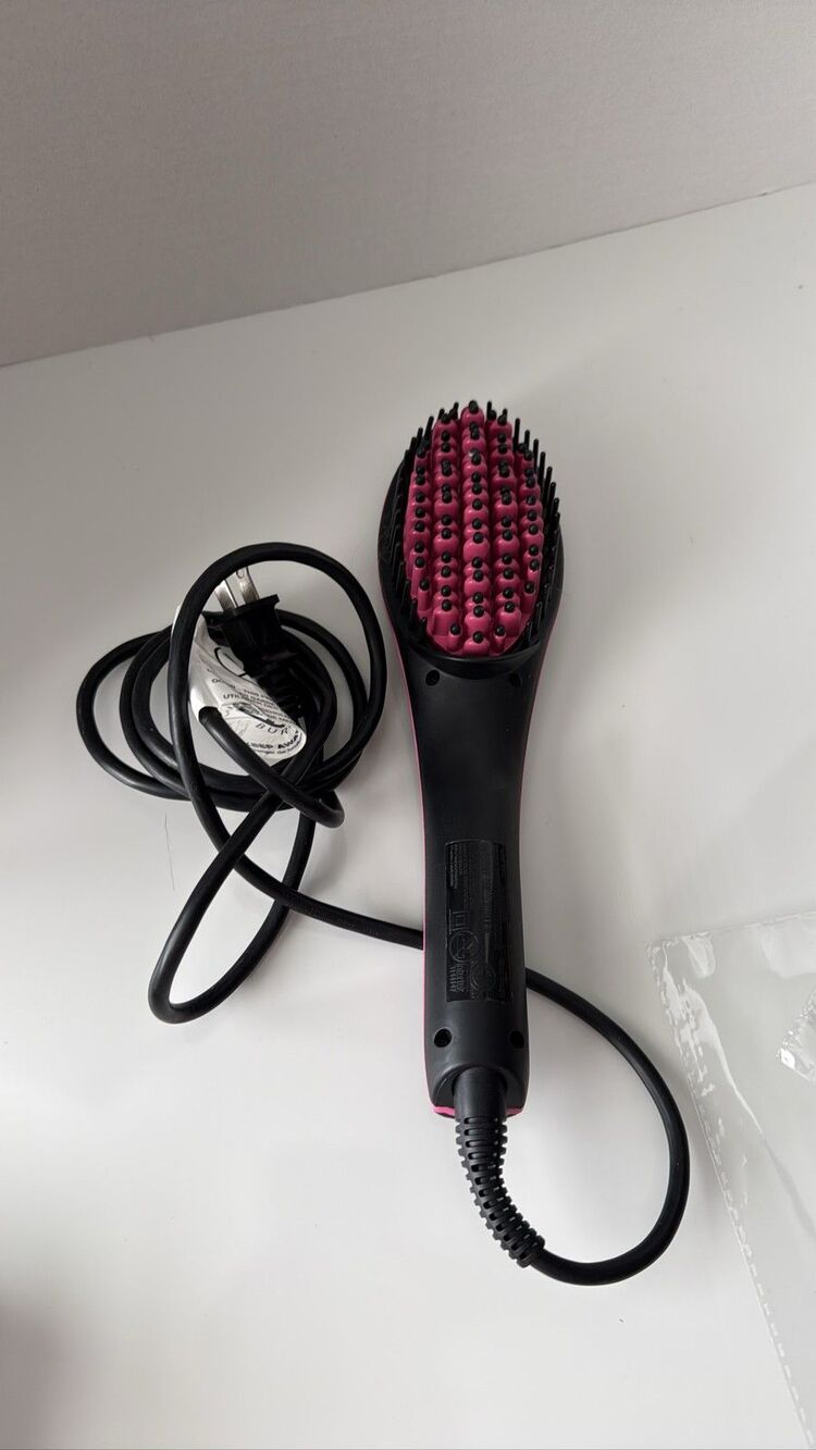 Straightening Brush - Black Pink Corded